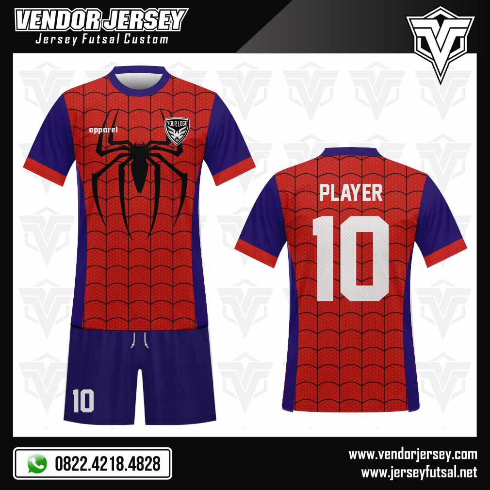 Desain Baju Futsal Spiderman Vendor Jersey Futsal