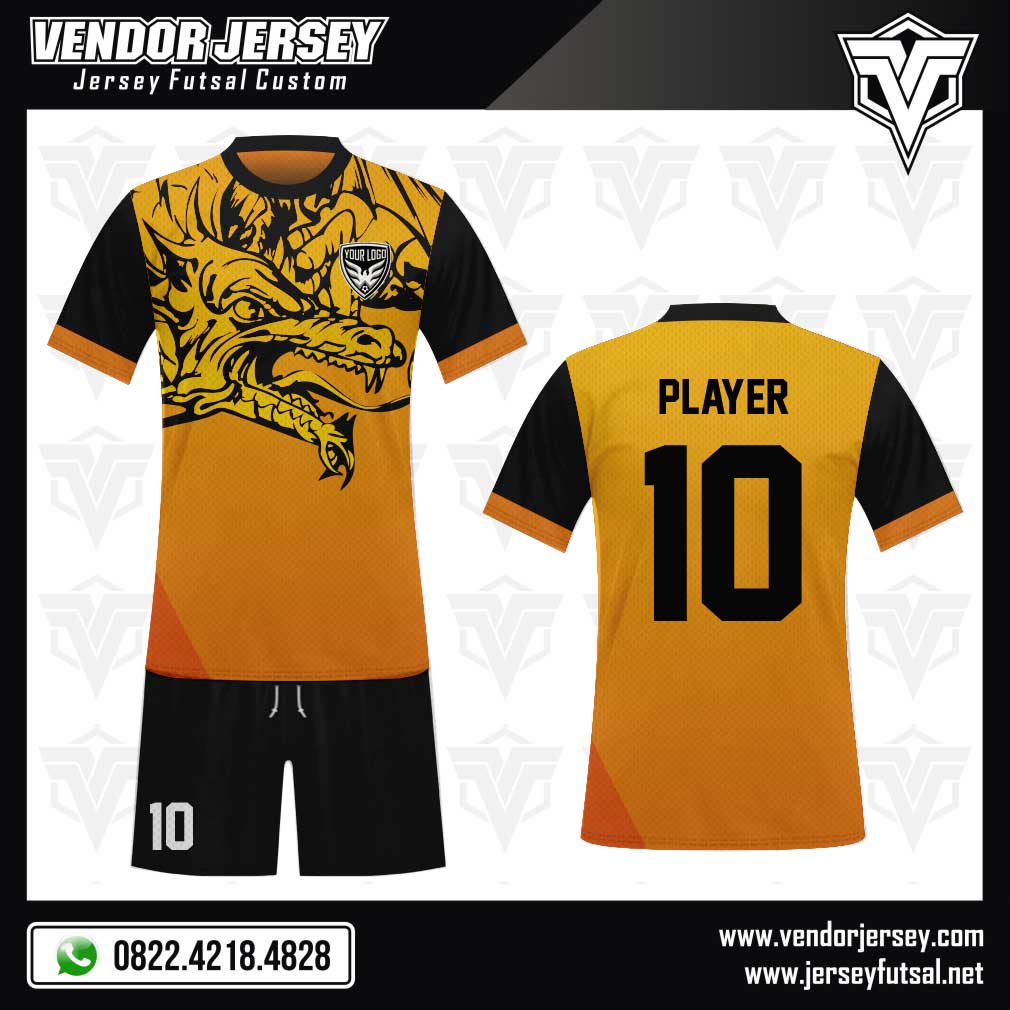 Desain Baju Futsal The Dragon Motif Naga Vendor Jersey Futsal